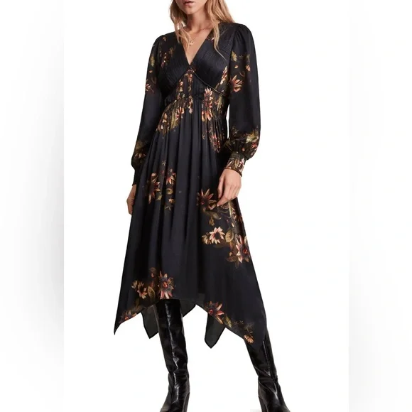 All Saints Women's Paisley Maxi Dress - Cascade Print, Long Sleeve Or Sleeveless, Viscose All Saints Women's Paisley Maxi Dress - Cascade Print, Long Sleeve Or Sleeveless, Viscose